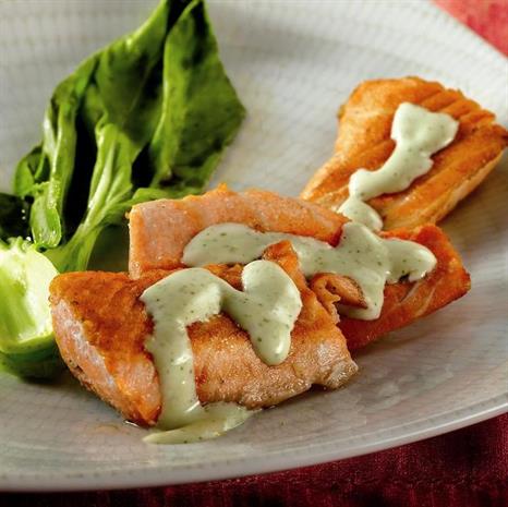 Salmon dan Baby Bok Choy